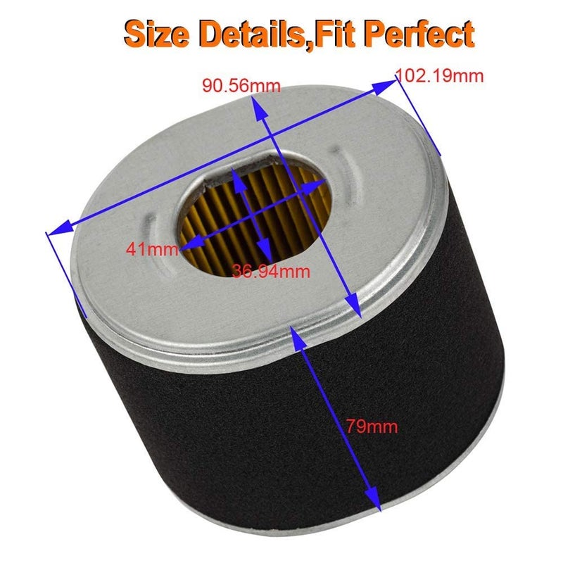 HIFROM Pack of 2 Air Filters Replacement for Honda GX240 GX270 8HP & 9HP Engine New Part # 17210-ZE2-821, 17210-ZE2-822, 17210-ZE2-515, 17210-ZE2-505 - Image 3